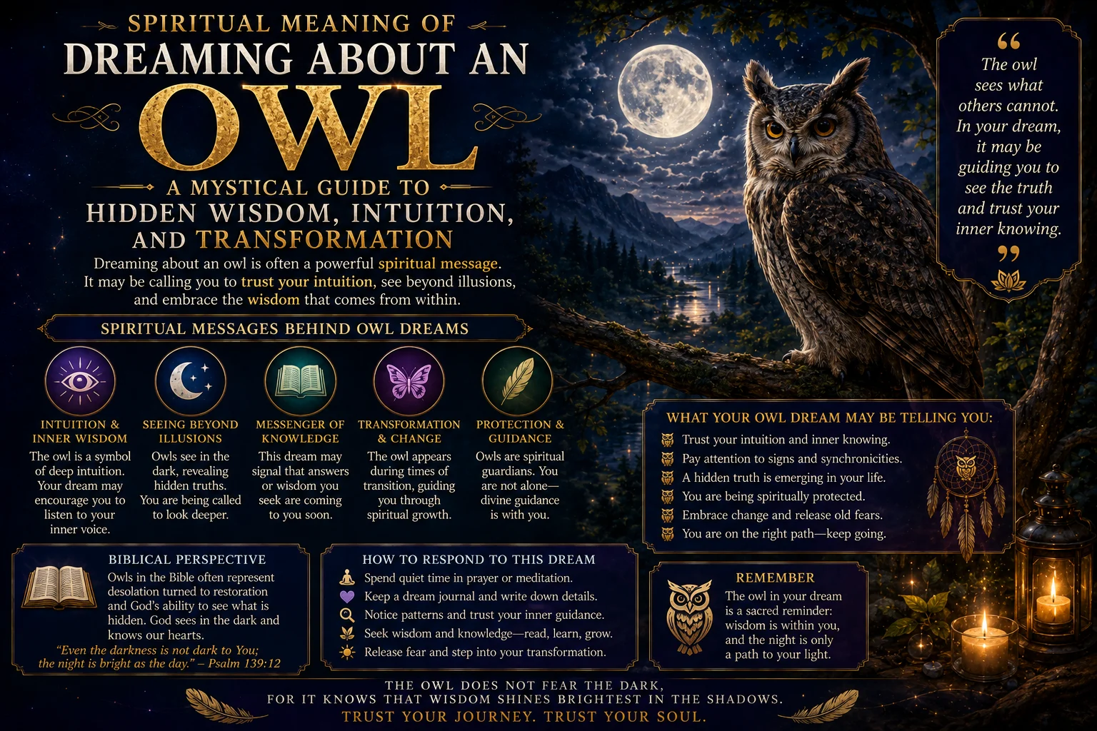 Spiritual Meaning of Dreaming About an Owl: A Mystical Guide to Hidden Wisdom, Intuition, and Transformation