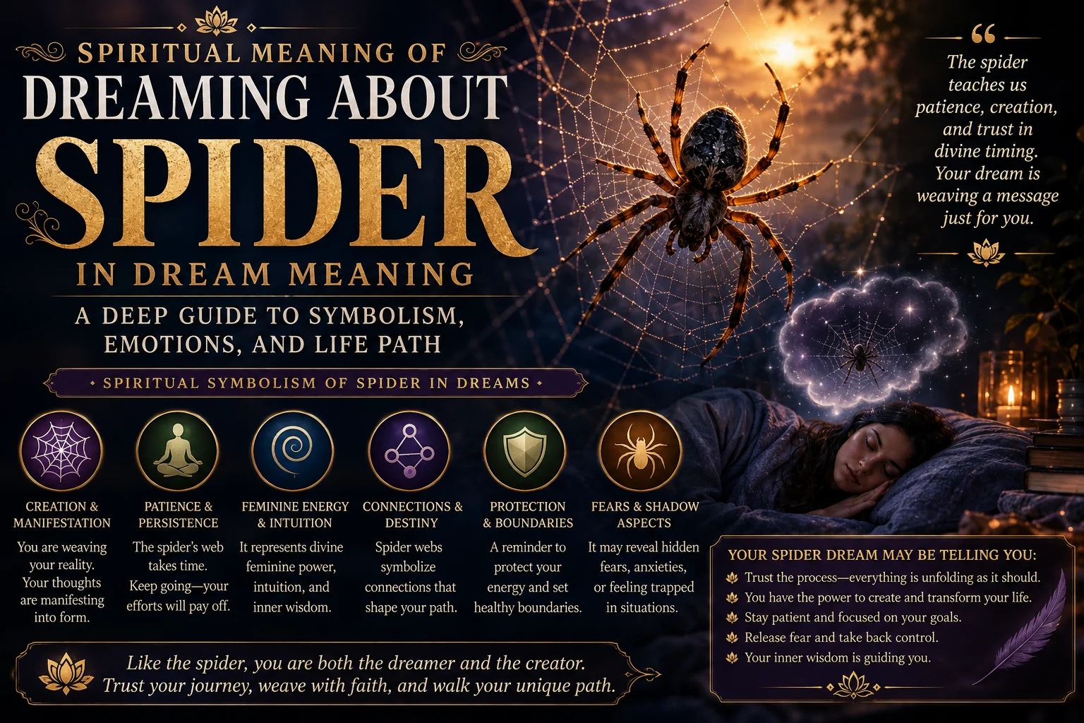 Spiritual Meaning of Dreaming About Spider in Dream Meaning: A Deep Guide to Symbolism, Emotions, and Life Path