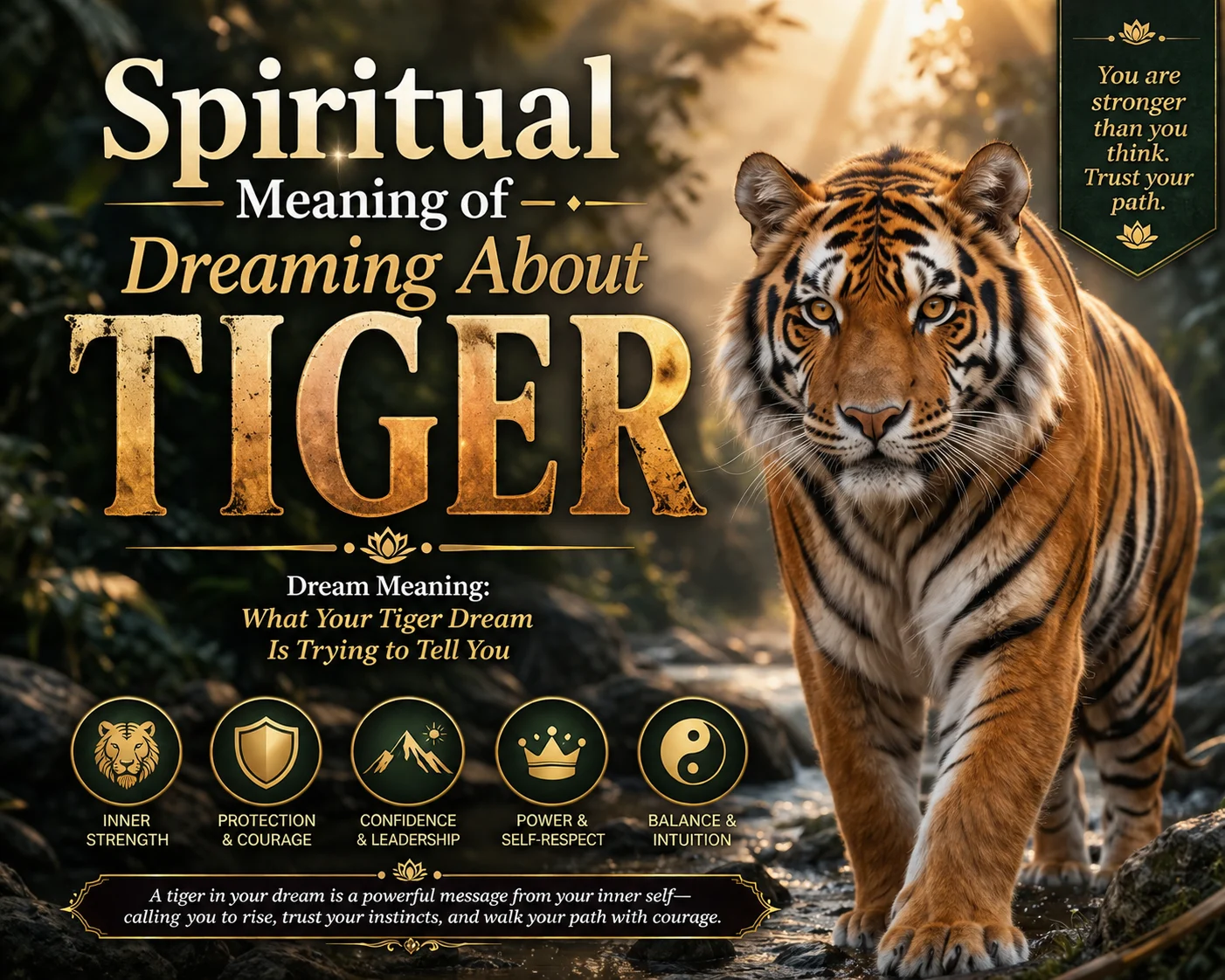 Spiritual Meaning of Dreaming About Tiger Dream Meaning: What Your Tiger Dream Is Trying to Tell You