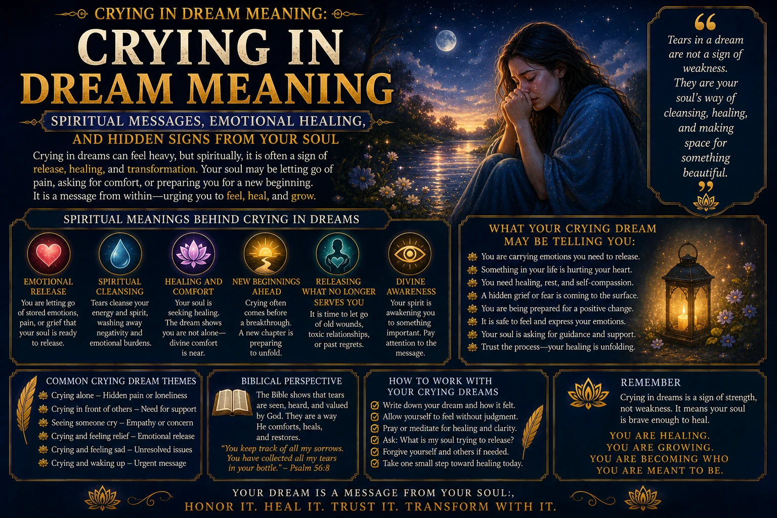 Crying in Dream Meaning: Spiritual Messages, Emotional Healing, and Hidden Signs From Your Soul