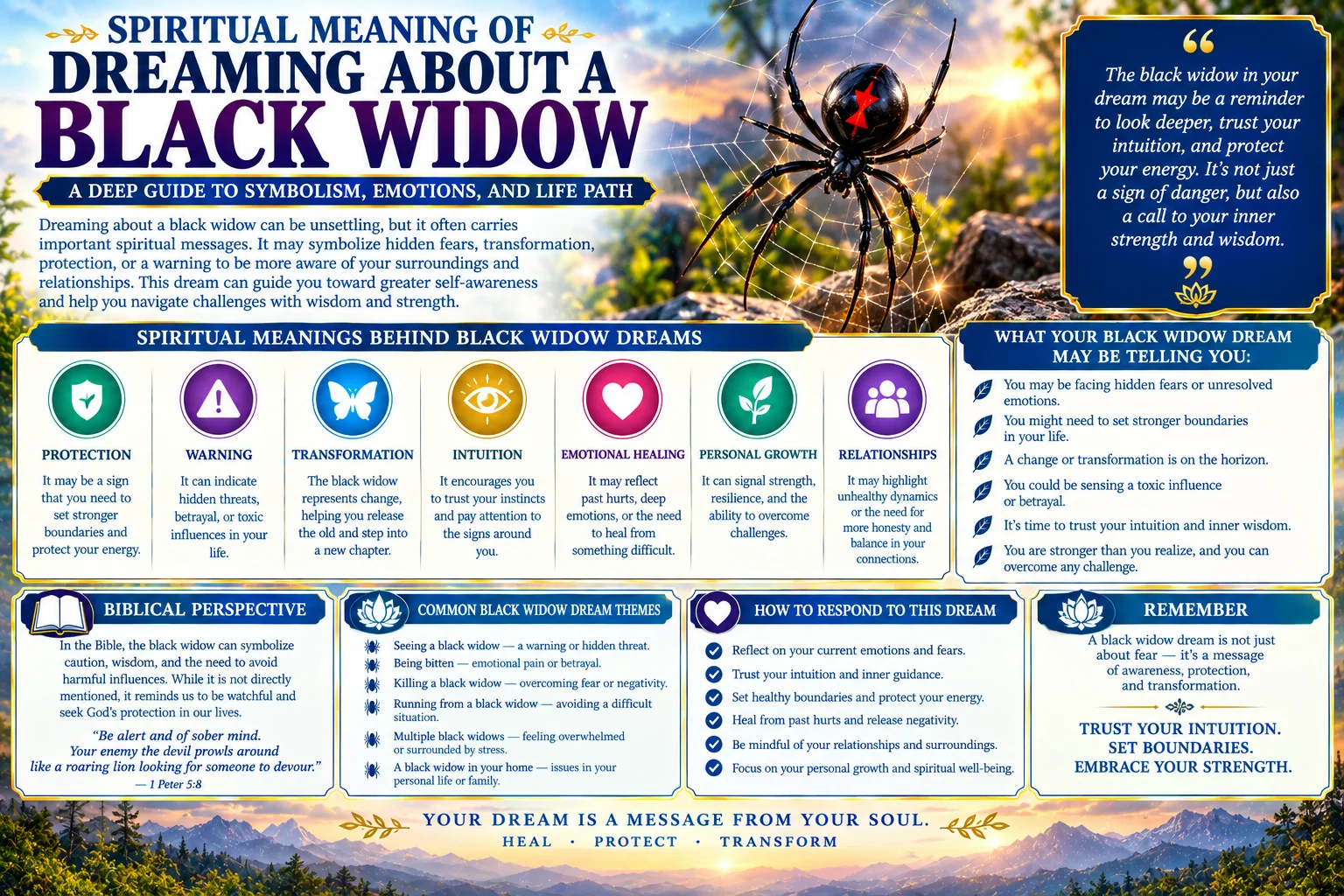 Spiritual Meaning of Dreaming About a Black Widow