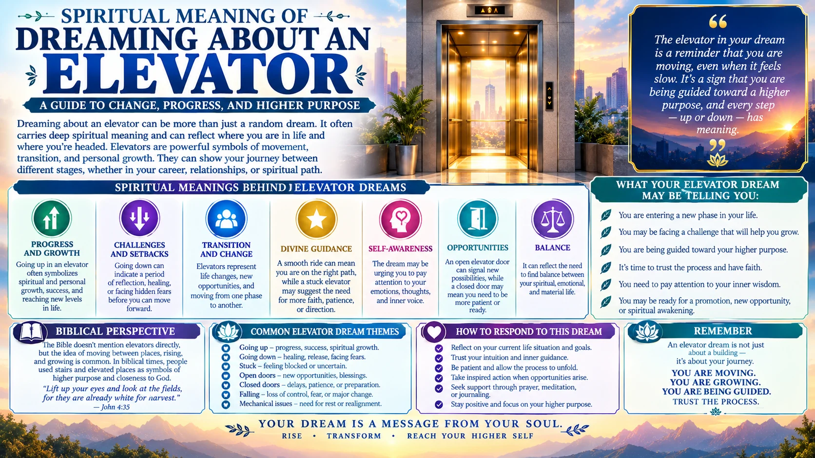 Spiritual Meaning of Dreaming About an Elevator