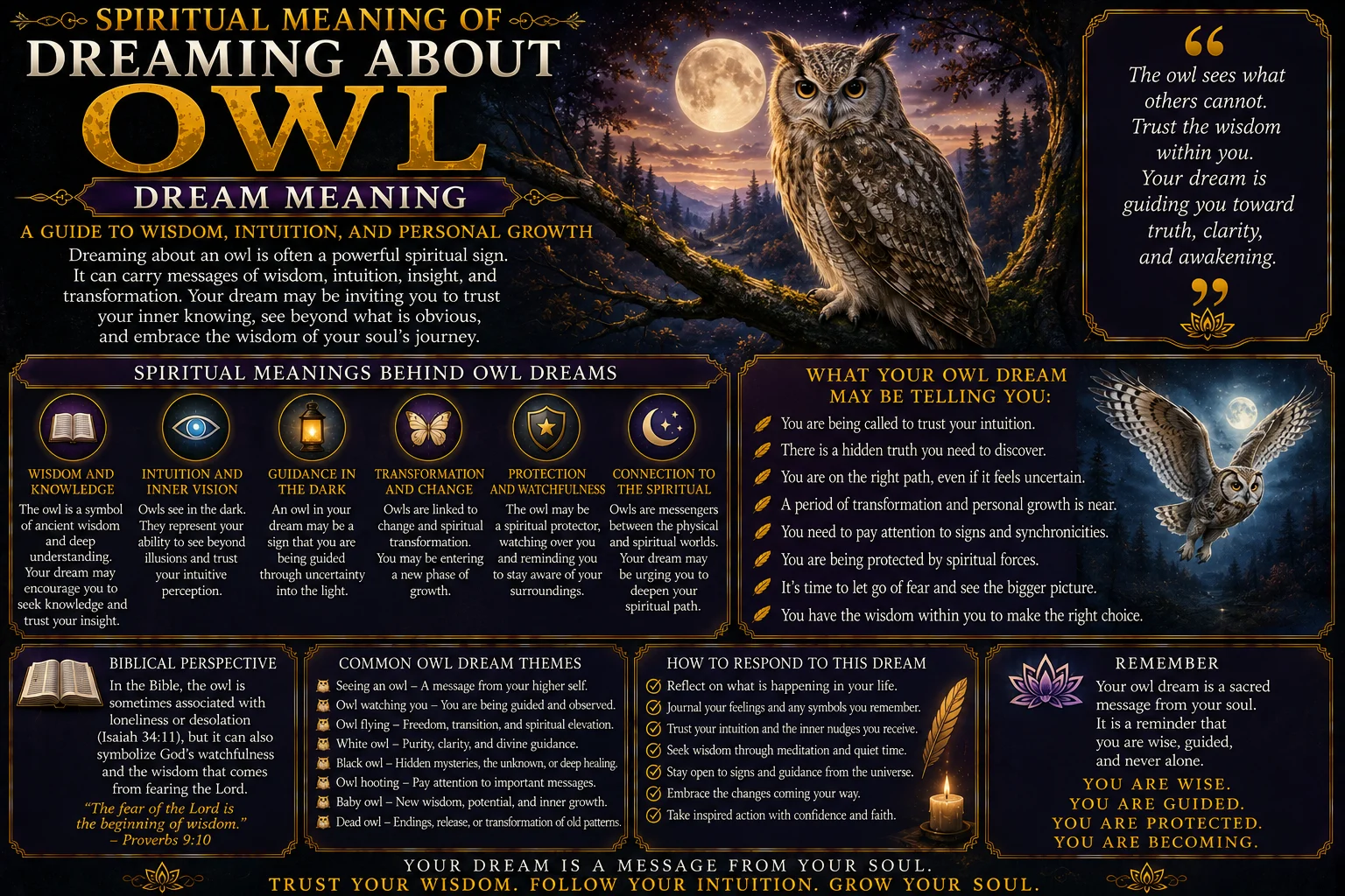 Spiritual Meaning of Dreaming About Owl Dream Meaning: A Guide to Wisdom, Intuition, and Personal Growth