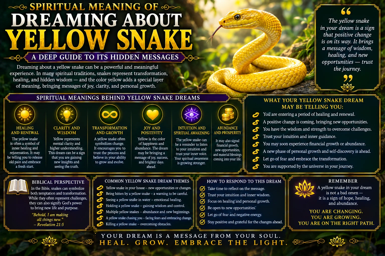 Spiritual Meaning of Dreaming About Yellow Snake: A Deep Guide to Its Hidden Messages