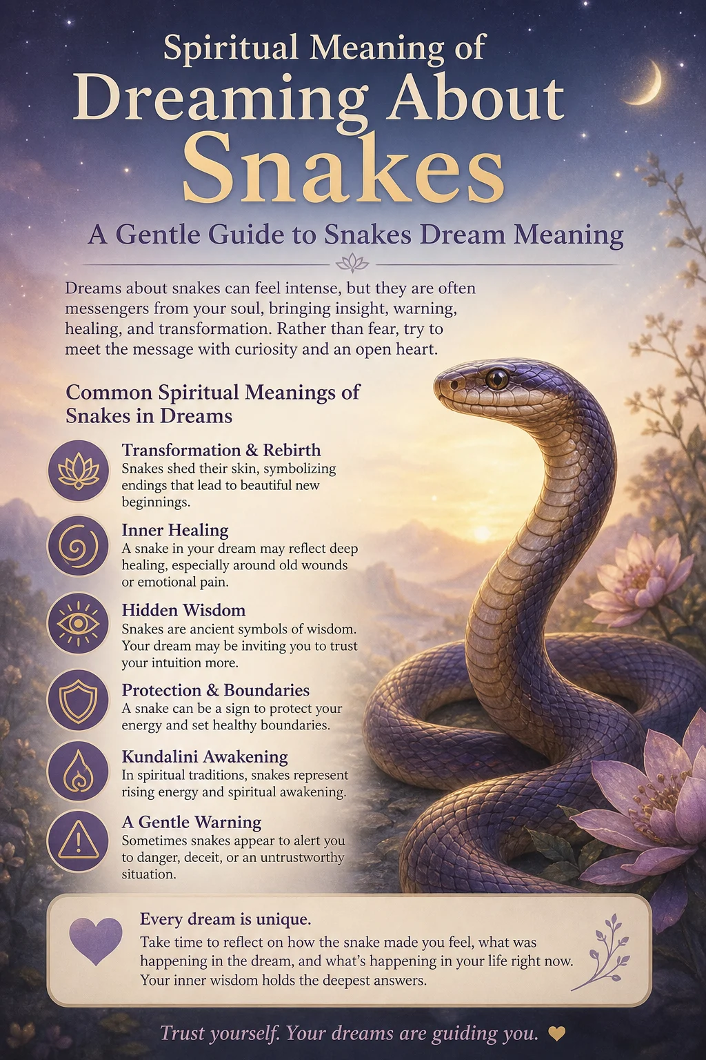 Spiritual Meaning of Dreaming About Snakes: A Gentle Guide to Snakes Dream Meaning